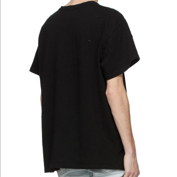 Distressed Black Shotgun Tee Shirt - Worn 1x - Picture 4 of 10